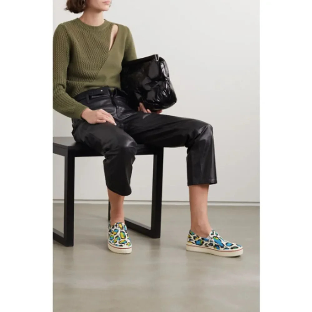 R13 Slip Sneaker Colorful Leopard Sneaker